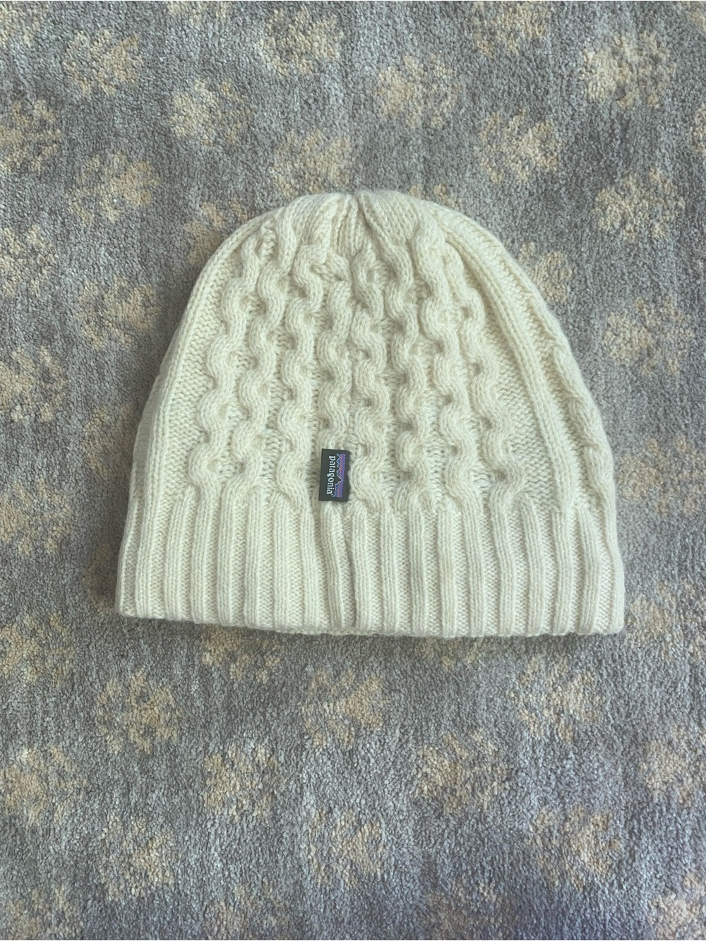 Patagonia Off-White Cable Knit Beanie